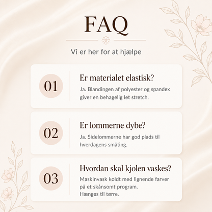 THE ÉLODIE | Flatterende blomstret midikjole med V-udskæring